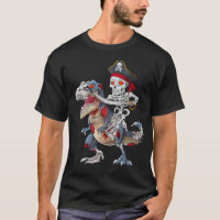 Pirate Skeleton Riding Zombie Dinosaur Halloween