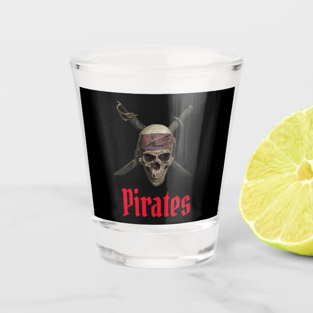 Pirate skeleton shot glass (Front)