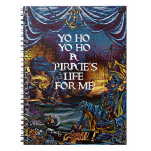 Pirate Skeleton Treasure Under the Sea Comic Art Notebook