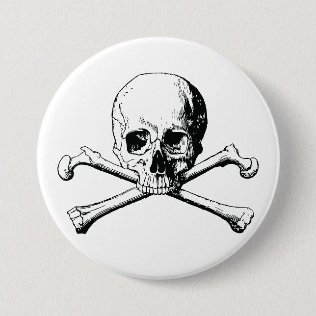 Pirate Skull 7.5 Cm Round Badge (Front)