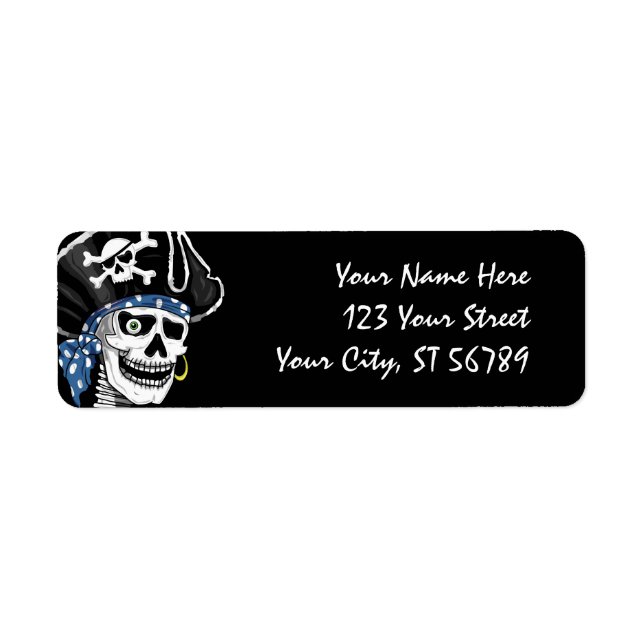 Pirate Skull Address Label (Front)