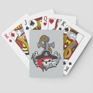 Pirate Skull Anchor Playing Cards
