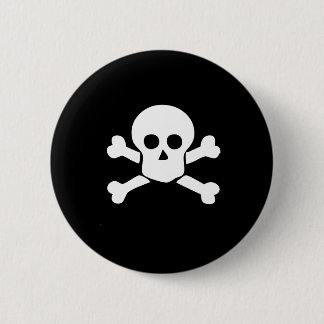 Pirate Skull and Cross bones button
