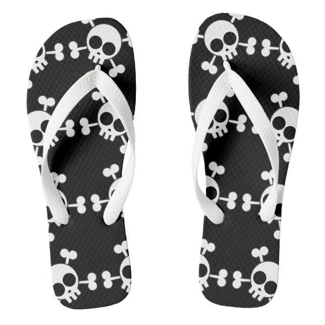 Pirate Skull and Crossbones Jandals (Footbed)