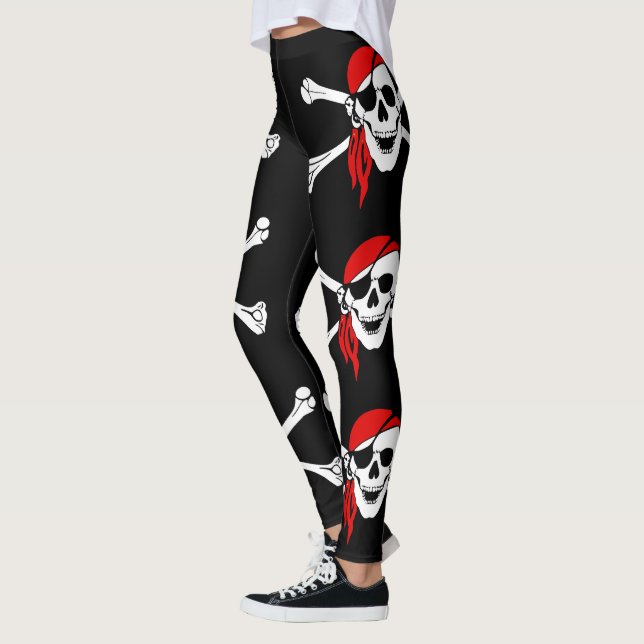Pirate Skull and Crossbones Leggings (Left)