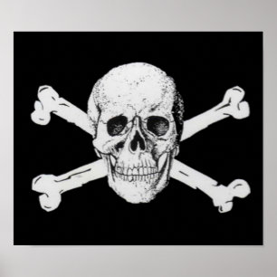 Pirate Skull and Crossbones Poster