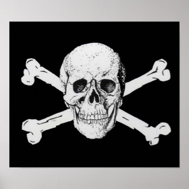 Pirate Skull and Crossbones Poster (Front)