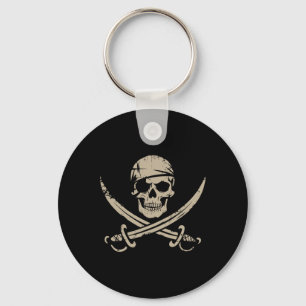 Pirate Skull And Crossbones Skeleton Halloween For Key Ring