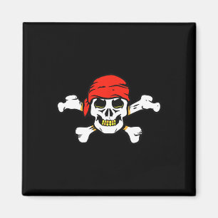 Pirate Skull And Crossbones Skeleton Halloween For Magnet