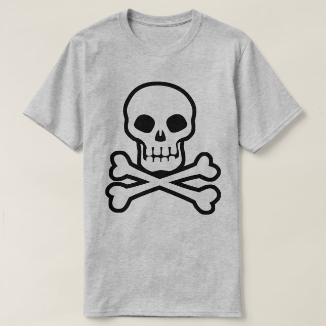 Pirate Skull and Crossbones T-Shirt (Design Front)