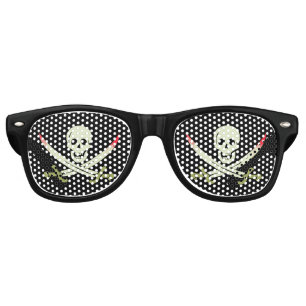 Pirate Skull and Crossed Cutlasses Retro Sunglasses