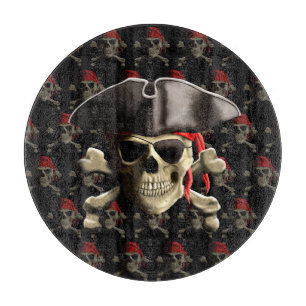 Pirate Skull And Hat Cutting Board