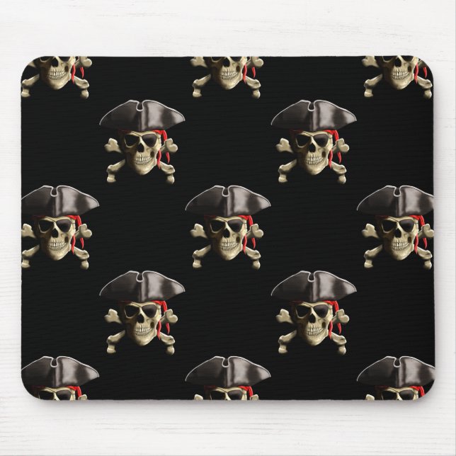 Pirate Skull And Hat Mouse Pad (Front)