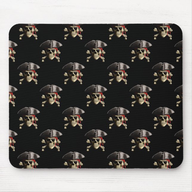 Pirate Skull And Hat Mouse Pad (Front)