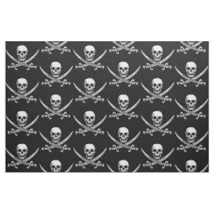 Pirate Skull and Sword Crossbones (TLAPD) Fabric