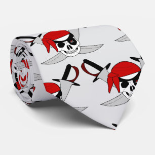 Pirate Skull And Swords Design Tie