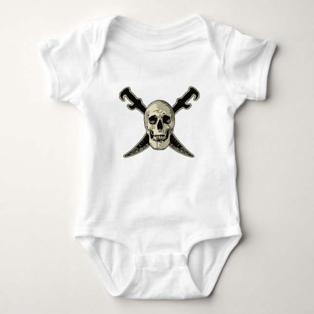 Pirate (Skull) - Baby Jersey Bodysuit (Front)
