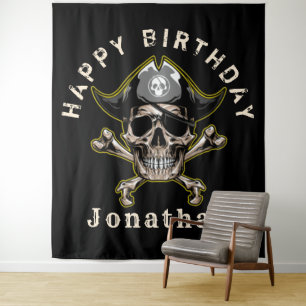 Pirate Skull  Backdrop Tapestry