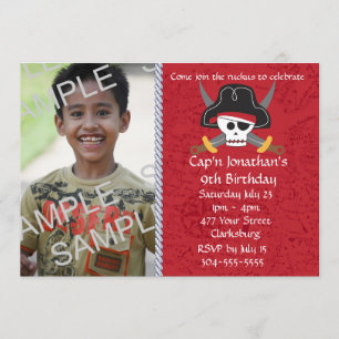 Pirate Skull Birthday Photo Template