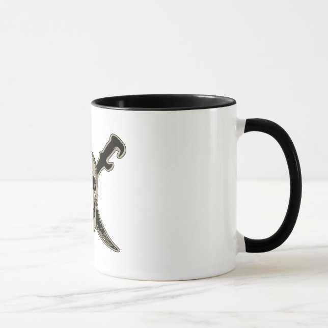 Pirate (Skull) - Black 11 oz Ringer Mug Mug (Right)