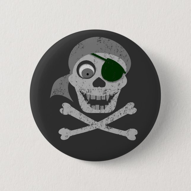 Pirate Skull & Crossbones Buttons (Front)