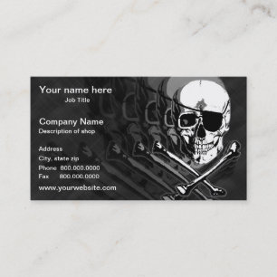 Pirate Skull & Crossbones Template Business Card