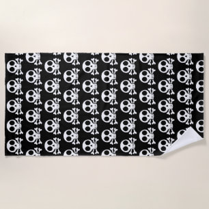 Pirate Skull Design Beach Towel