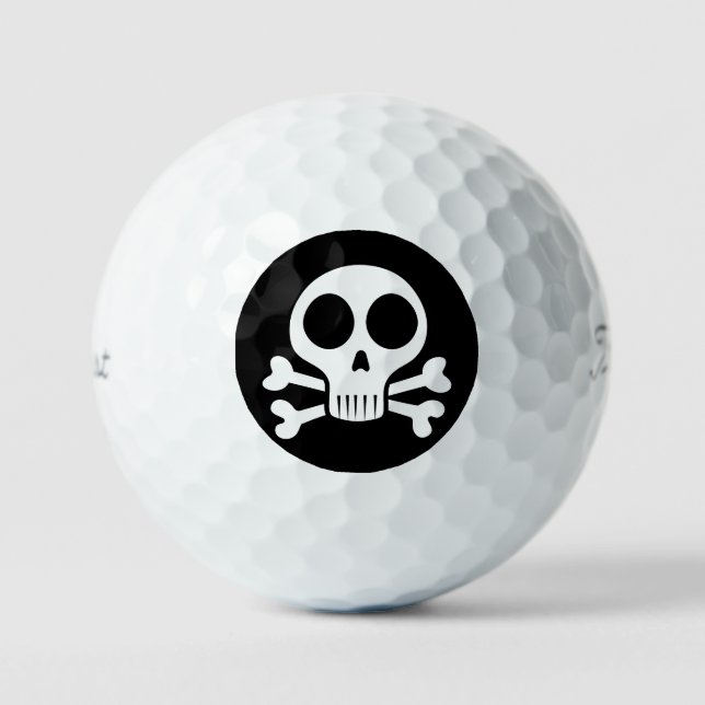 Pirate Skull Design Golf Balls (Front)