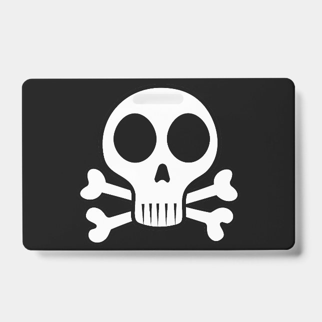 Pirate Skull Design ID Badge (Front)