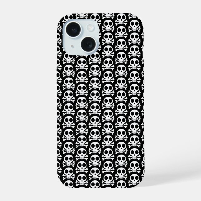 Pirate Skull Design iPhone 15 Case (Back)