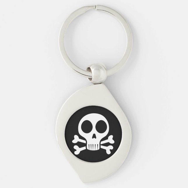 Pirate Skull Design Key Ring (Front)