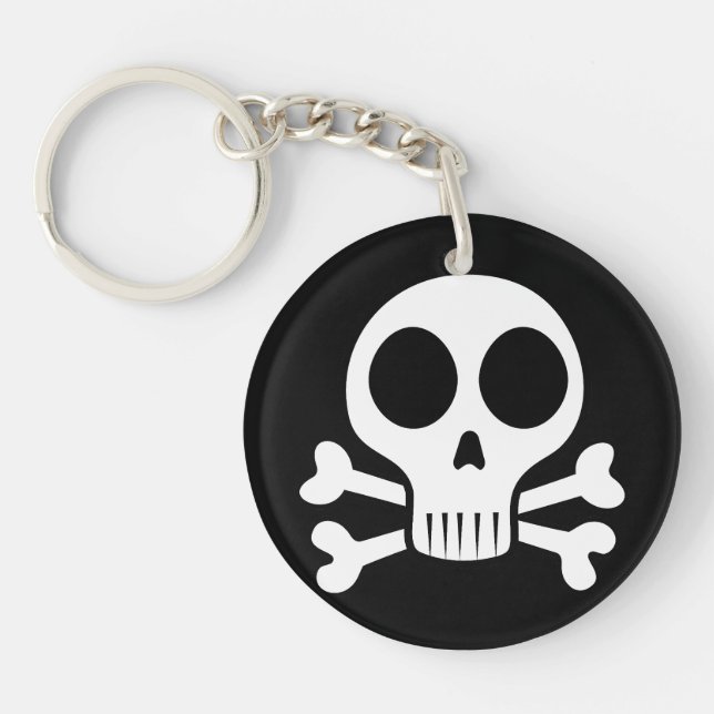 Pirate Skull Design Key Ring (Front)
