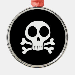 Pirate Skull Design Metal Tree Decoration