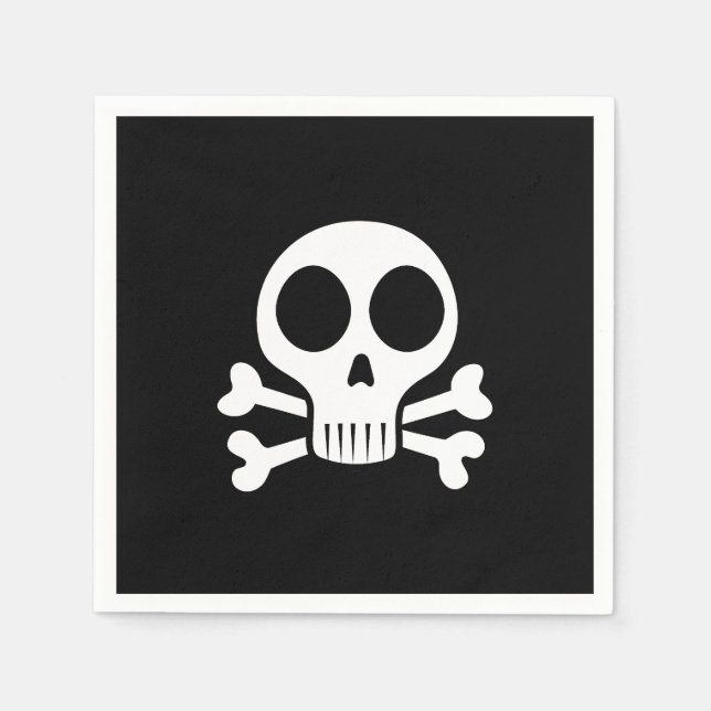 Pirate Skull Design Napkin (Front)