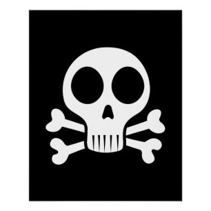Pirate Skull Design Poster