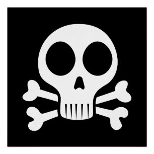 Pirate Skull Design Poster