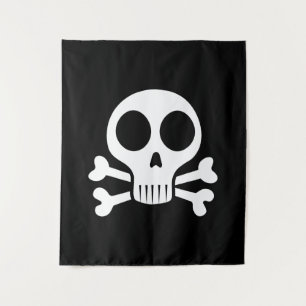 Pirate Skull Design Tapestry
