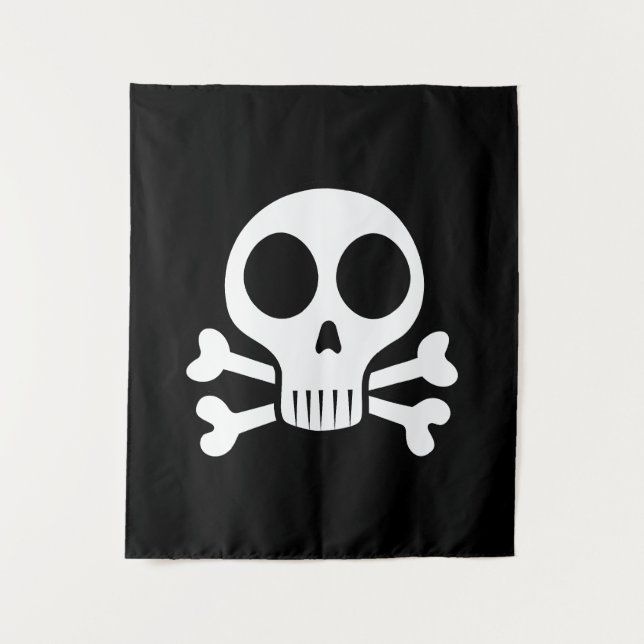 Pirate Skull Design Tapestry (Front)