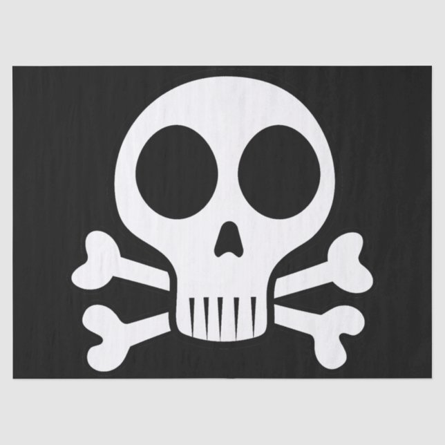 Pirate Skull Design Tissue Paper (Front)