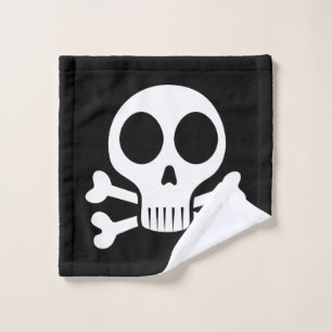 Pirate Skull Design Wash Cloth