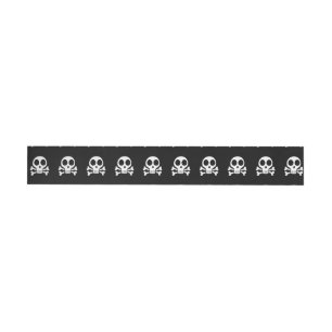 Pirate Skull Design Wrap Around Label