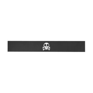 Pirate Skull Design Wraparound Address Label