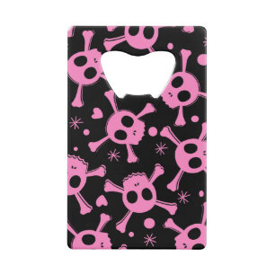 Pirate Skull: Girlish Hearts Pattern