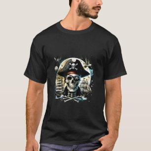 Pirate Skull Halloween Little Boys Girls Kids Teen T-Shirt