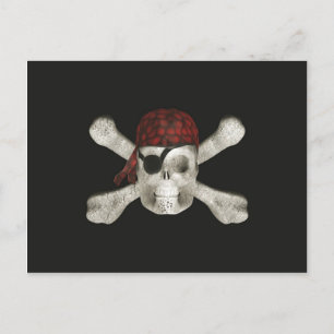 Pirate Skull - Halloween Postcard