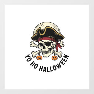 Pirate Skull Halloween Vintage Engraving White Shi