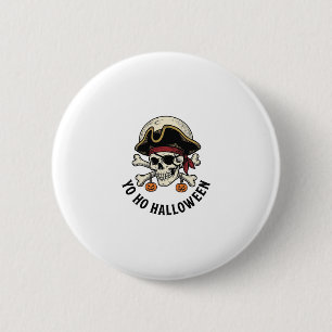 Pirate Skull Halloween Vintage Engraving White Shi 6 Cm Round Badge