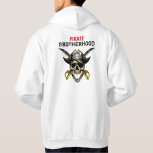 PIRATE SKULL HAPPY CAPTAIN BROTHERHOOD  HOODIE