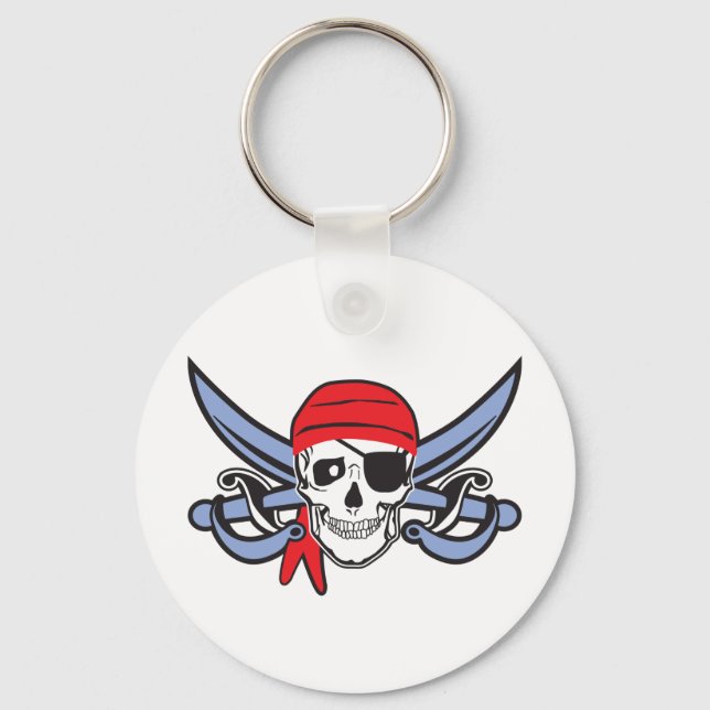 Pirate Skull Key Ring (Front)