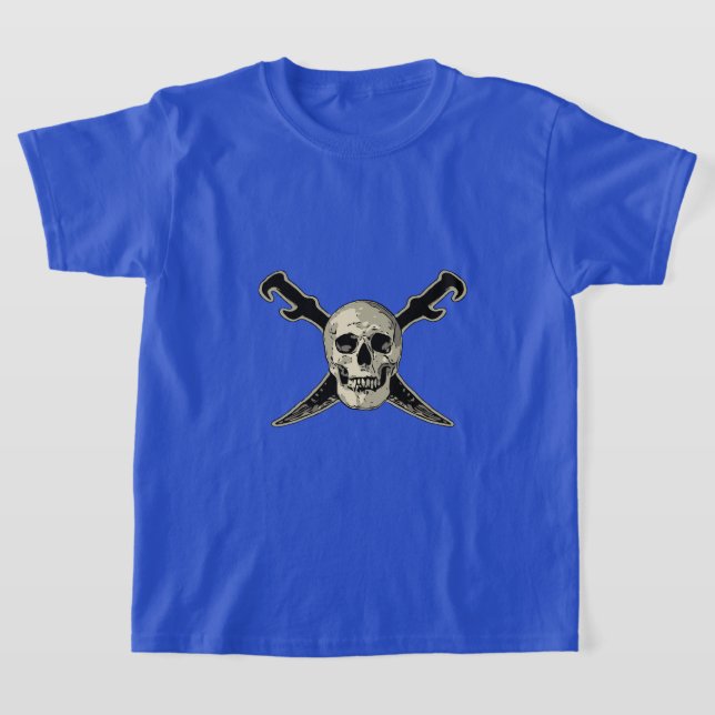 Pirate (Skull) - Kids' Basic T-Shirt (Laydown)